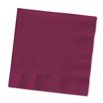 BURGUNDY BEVERAGE NAPKIN
