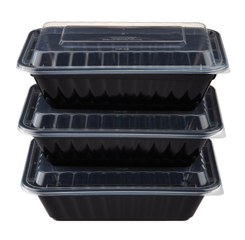 24 OZ. BLACK RECTANGLE CONTAINER