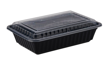 38 OZ. BLACK RECTANGLE CONTAINER