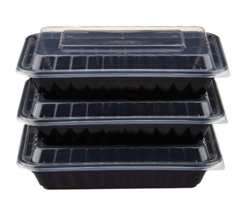 16 OZ. BLACK RECTANGLE CONTAINER