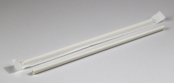 7.75" WRAPPED WHITE PAPER STRAW