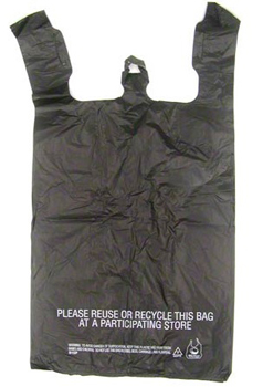 BLACK PLASTIC T-SACK