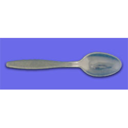 CLEAR PLASTIC TEASPOON - EXTRA HEAVY