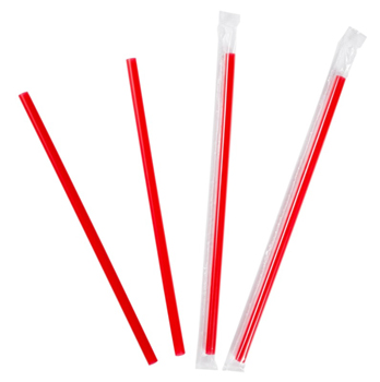 9" GIANT RED WRAPPED STRAW