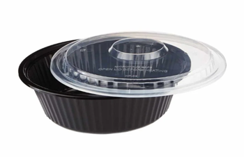 24 OZ. BLACK ROUND CONTAINERS