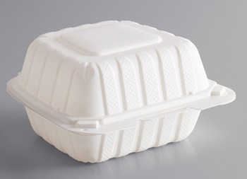VINTAGE SANDWICH POLYPRO WHITE HINGED LID