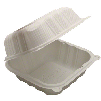 ECOPAX SANDWICH POLYPRO WHITE HINGED LID