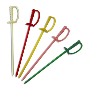 3.25" ASSORTED PLASTIC SWORD PICKS